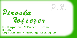 piroska noficzer business card